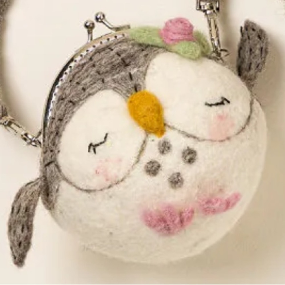 Cute Owl Felt Coin Purse